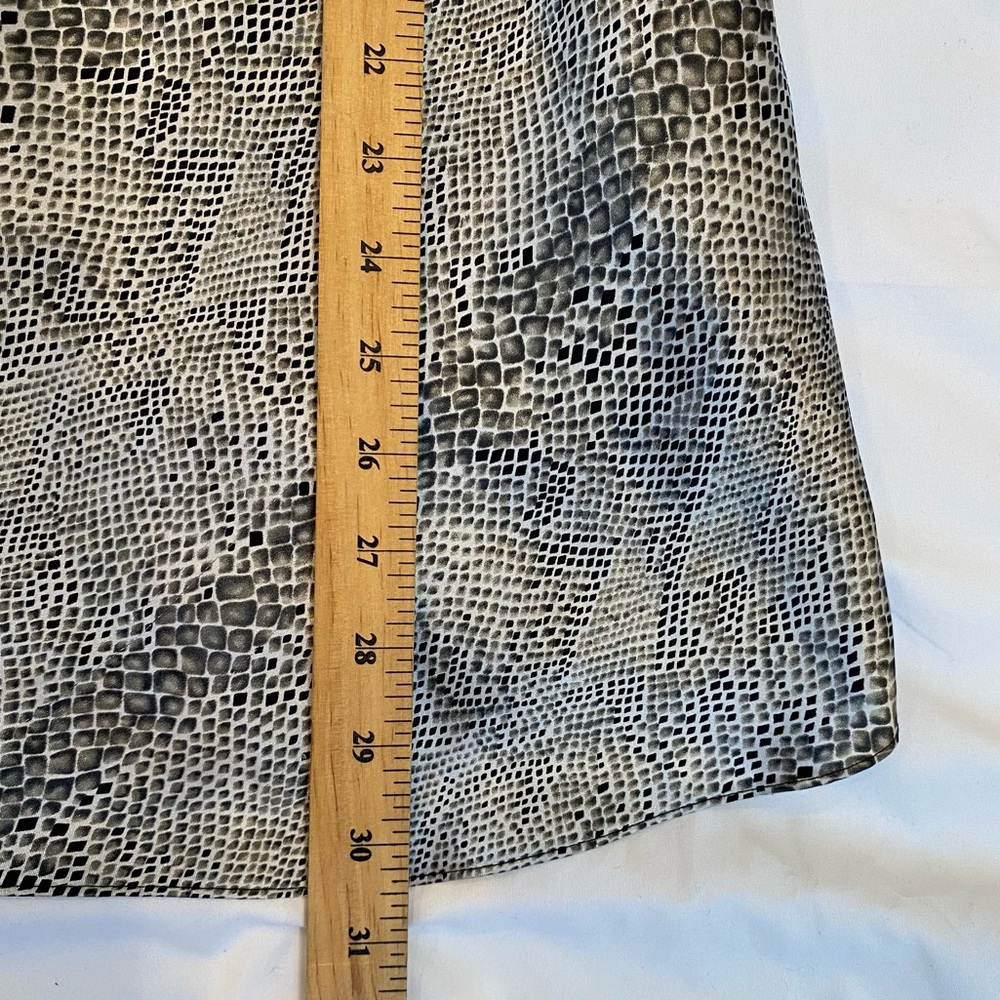 Vintage 90s Silver Snake Print Sleeveless Mini Slip Dress Intimates, Goth Grunge - Picture 9 of 9